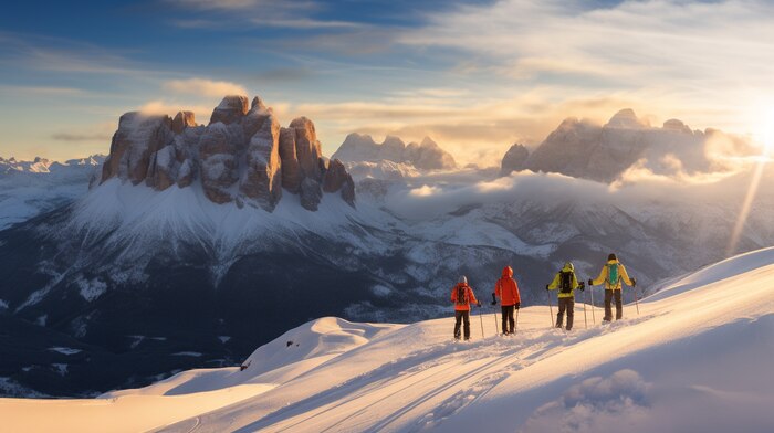 Krajobraz górski Val di Sole - miejsce wyjazdu narciarskiego z Ekspedycją