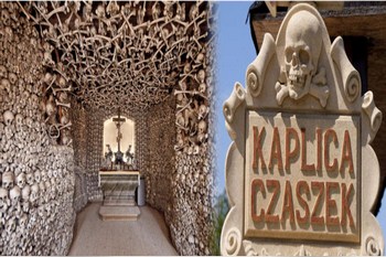 Unikalna Kaplica Czaszek w Kotlinie Kłodzkiej, słynąca z nietypowej dekoracji z ludzkich kości