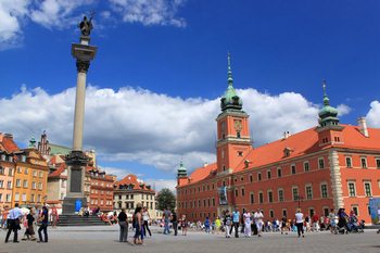 Panoramiczny widok na Warszawę podczas wycieczki szkolnej